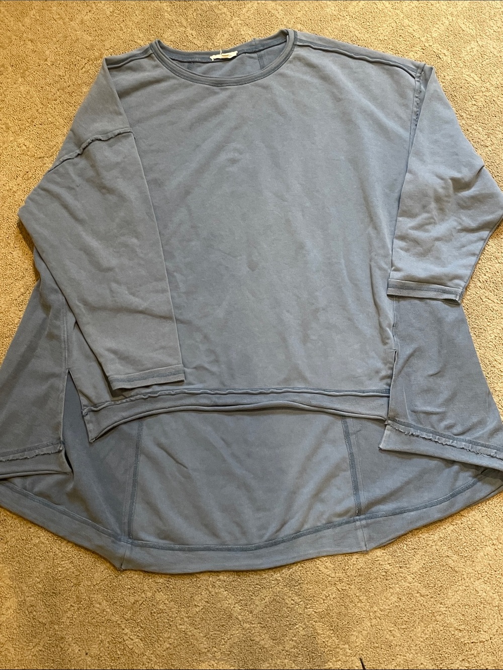 ali & hali Slate Blue Long Sleeve  Top. Medium